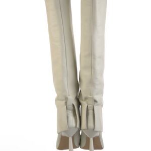 Gia Borghini Cream Heeled Boots